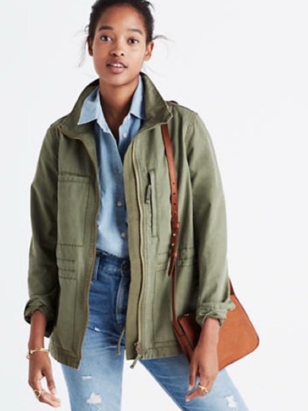 Madewell Women's Utility Jacket - Casual Lightweight Coat